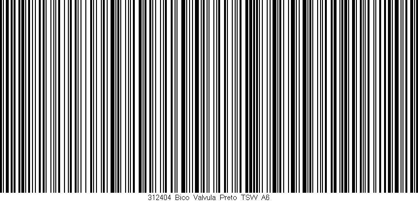 Código de barras (EAN, GTIN, SKU, ISBN): '312404_Bico_Valvula_Preto_TSW_A6'