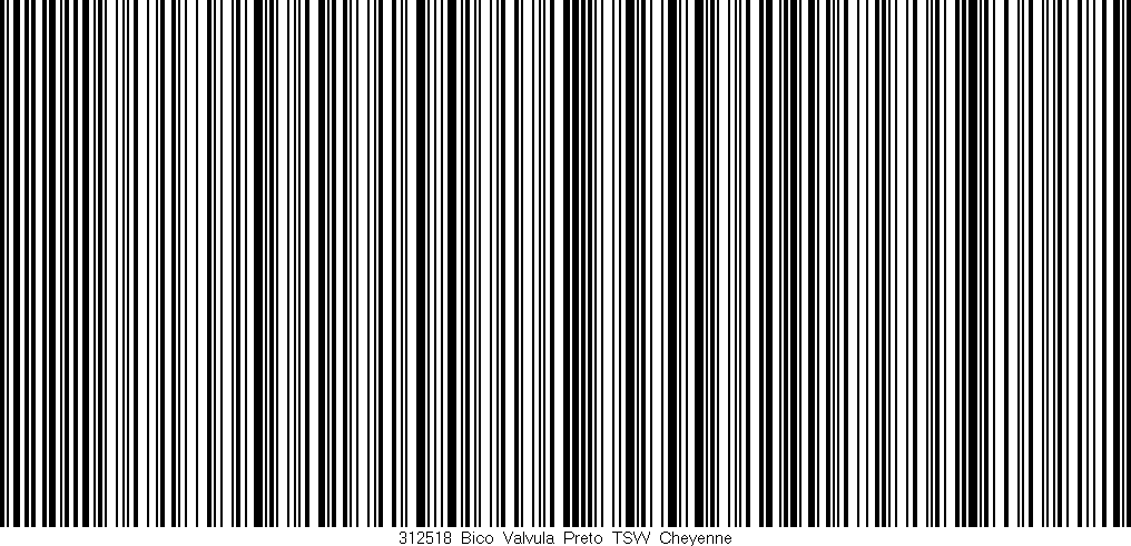 Código de barras (EAN, GTIN, SKU, ISBN): '312518_Bico_Valvula_Preto_TSW_Cheyenne'
