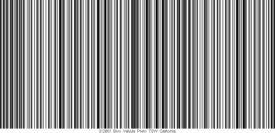 Código de barras (EAN, GTIN, SKU, ISBN): '312601_Bico_Valvula_Preto_TSW_California'