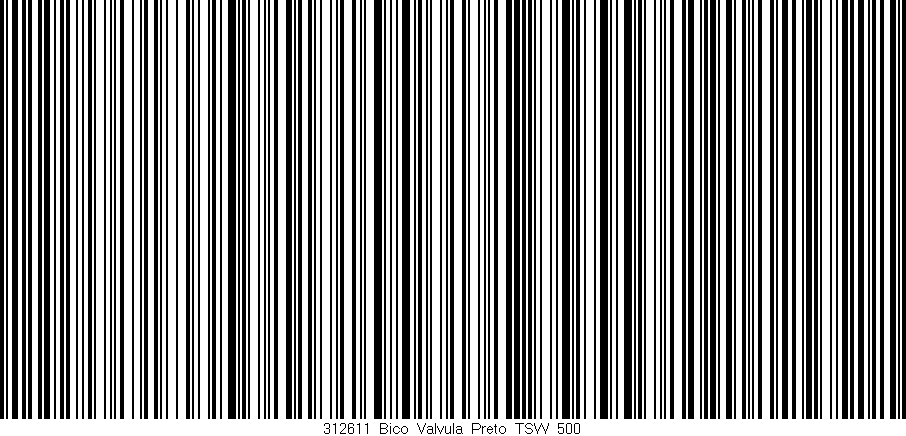 Código de barras (EAN, GTIN, SKU, ISBN): '312611_Bico_Valvula_Preto_TSW_500'