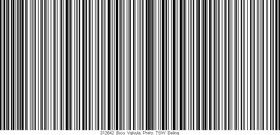 Código de barras (EAN, GTIN, SKU, ISBN): '312642_Bico_Valvula_Preto_TSW_Belina'