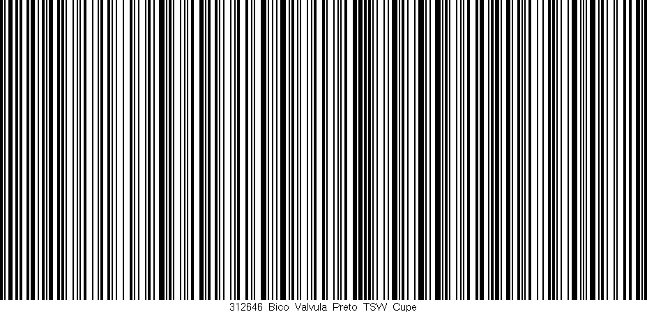 Código de barras (EAN, GTIN, SKU, ISBN): '312646_Bico_Valvula_Preto_TSW_Cupe'