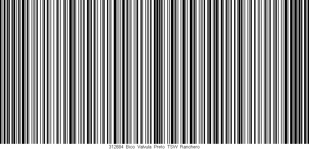 Código de barras (EAN, GTIN, SKU, ISBN): '312684_Bico_Valvula_Preto_TSW_Ranchero'