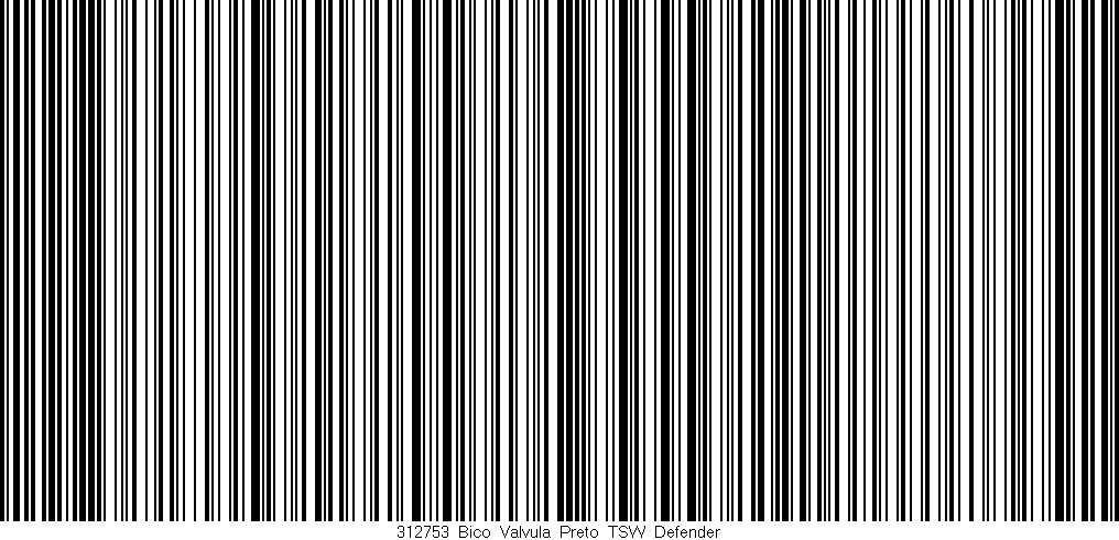 Código de barras (EAN, GTIN, SKU, ISBN): '312753_Bico_Valvula_Preto_TSW_Defender'