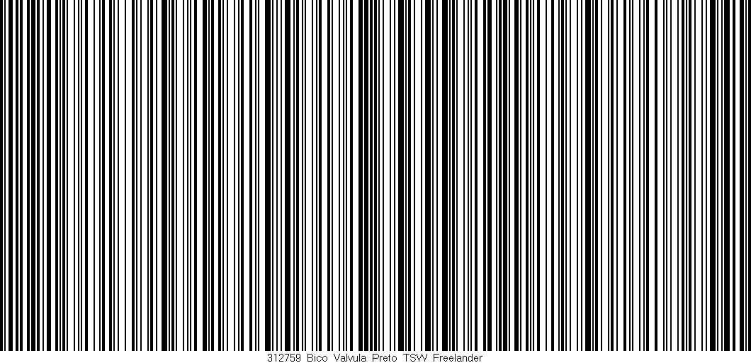 Código de barras (EAN, GTIN, SKU, ISBN): '312759_Bico_Valvula_Preto_TSW_Freelander'