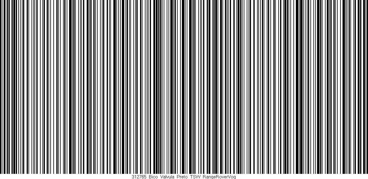 Código de barras (EAN, GTIN, SKU, ISBN): '312765_Bico_Valvula_Preto_TSW_RangeRoverVog'