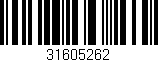 Código de barras (EAN, GTIN, SKU, ISBN): '31605262'