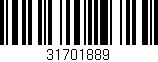 Código de barras (EAN, GTIN, SKU, ISBN): '31701889'