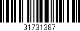 Código de barras (EAN, GTIN, SKU, ISBN): '31731387'