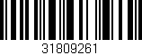 Código de barras (EAN, GTIN, SKU, ISBN): '31809261'