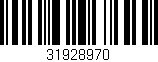 Código de barras (EAN, GTIN, SKU, ISBN): '31928970'