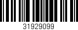 Código de barras (EAN, GTIN, SKU, ISBN): '31929099'