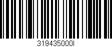 Código de barras (EAN, GTIN, SKU, ISBN): '319435000I'