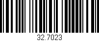 Código de barras (EAN, GTIN, SKU, ISBN): '32.7023'