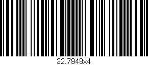 Código de barras (EAN, GTIN, SKU, ISBN): '32.7948x4'