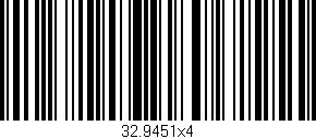 Código de barras (EAN, GTIN, SKU, ISBN): '32.9451x4'