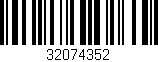 Código de barras (EAN, GTIN, SKU, ISBN): '32074352'