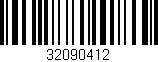Código de barras (EAN, GTIN, SKU, ISBN): '32090412'