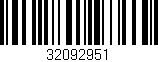 Código de barras (EAN, GTIN, SKU, ISBN): '32092951'