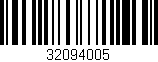 Código de barras (EAN, GTIN, SKU, ISBN): '32094005'
