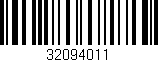 Código de barras (EAN, GTIN, SKU, ISBN): '32094011'