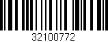 Código de barras (EAN, GTIN, SKU, ISBN): '32100772'