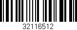 Código de barras (EAN, GTIN, SKU, ISBN): '32116512'