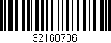 Código de barras (EAN, GTIN, SKU, ISBN): '32160706'