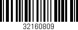 Código de barras (EAN, GTIN, SKU, ISBN): '32160809'