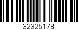 Código de barras (EAN, GTIN, SKU, ISBN): '32325178'