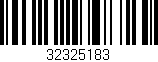 Código de barras (EAN, GTIN, SKU, ISBN): '32325183'