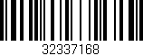 Código de barras (EAN, GTIN, SKU, ISBN): '32337168'