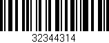 Código de barras (EAN, GTIN, SKU, ISBN): '32344314'