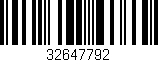 Código de barras (EAN, GTIN, SKU, ISBN): '32647792'