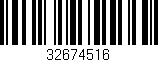 Código de barras (EAN, GTIN, SKU, ISBN): '32674516'