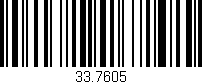 Código de barras (EAN, GTIN, SKU, ISBN): '33.7605'
