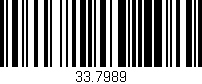 Código de barras (EAN, GTIN, SKU, ISBN): '33.7989'