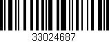 Código de barras (EAN, GTIN, SKU, ISBN): '33024687'