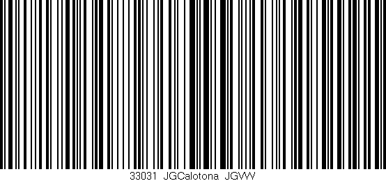 Código de barras (EAN, GTIN, SKU, ISBN): '33031_JGCalotona_JGVW'