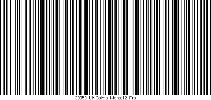 Código de barras (EAN, GTIN, SKU, ISBN): '33058_UNCalota_Monta12_Pra'