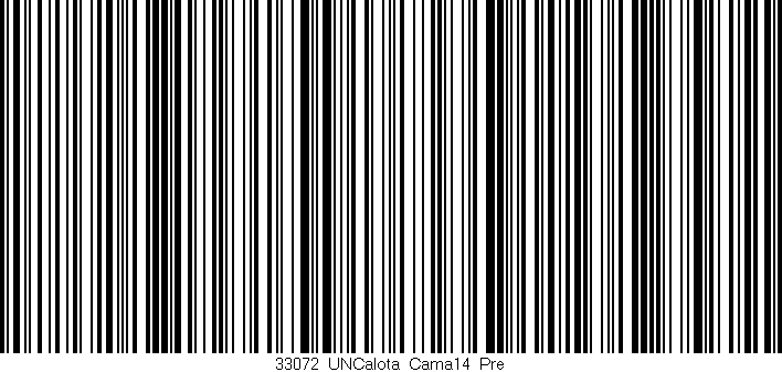 Código de barras (EAN, GTIN, SKU, ISBN): '33072_UNCalota_Cama14_Pre'