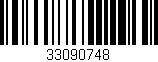 Código de barras (EAN, GTIN, SKU, ISBN): '33090748'