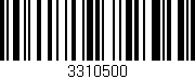 Código de barras (EAN, GTIN, SKU, ISBN): '3310500'