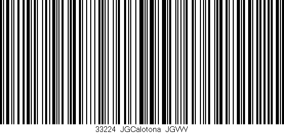 Código de barras (EAN, GTIN, SKU, ISBN): '33224_JGCalotona_JGVW'