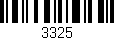 Código de barras (EAN, GTIN, SKU, ISBN): '3325'