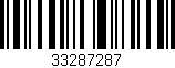 Código de barras (EAN, GTIN, SKU, ISBN): '33287287'