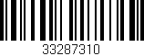 Código de barras (EAN, GTIN, SKU, ISBN): '33287310'