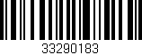 Código de barras (EAN, GTIN, SKU, ISBN): '33290183'