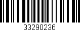 Código de barras (EAN, GTIN, SKU, ISBN): '33290236'