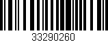 Código de barras (EAN, GTIN, SKU, ISBN): '33290260'